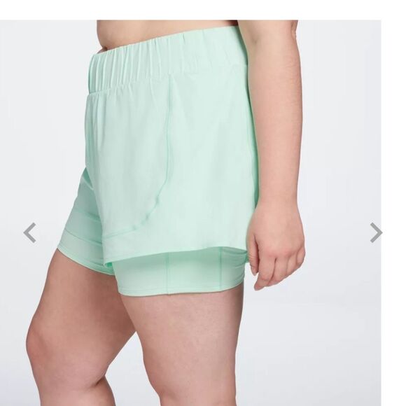 CALIA Women's 2-In-1 Ruched Running Shorts Sz XL NWT - Picture 10 of 11